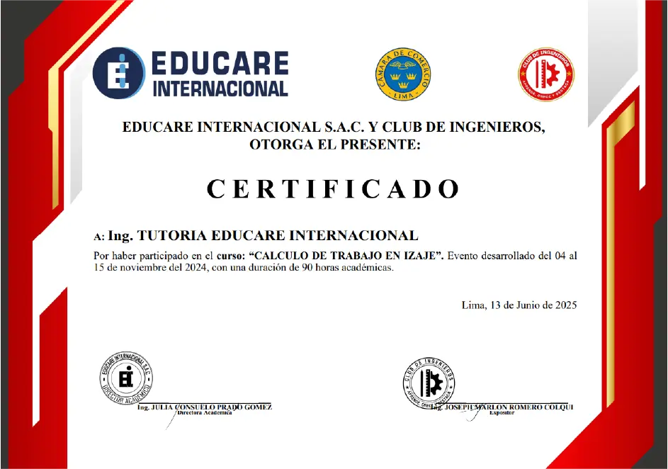 Certificado del Curso