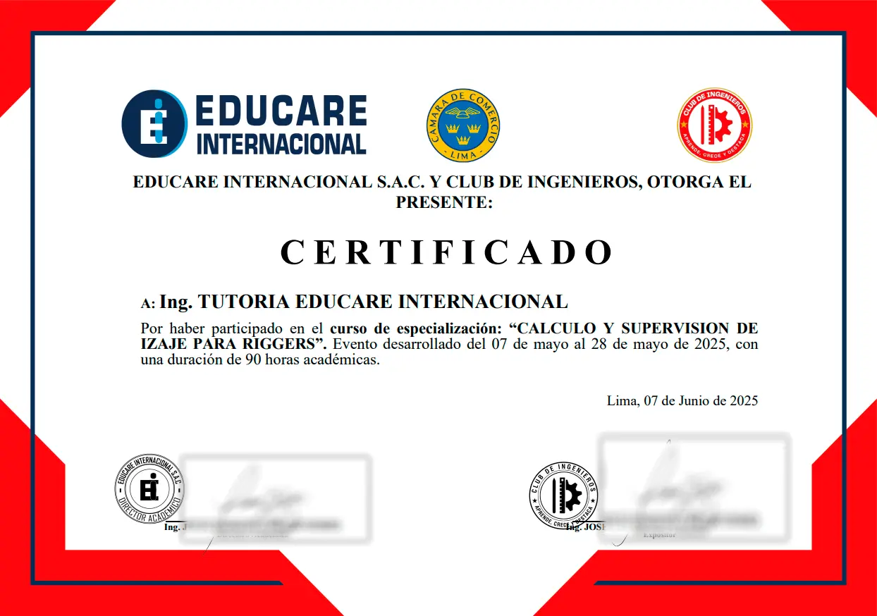 Certificado frente