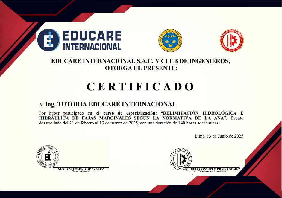 Certificado del Curso