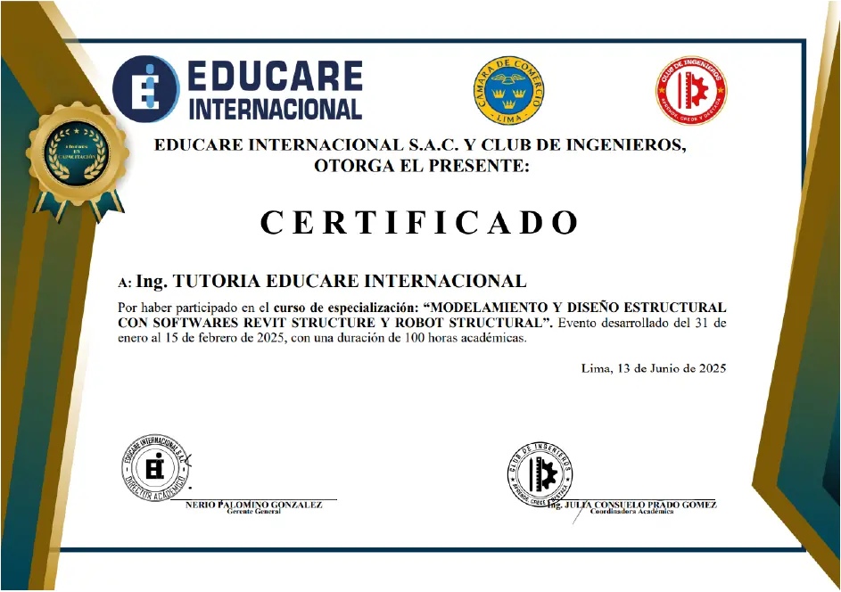 Certificado del Curso