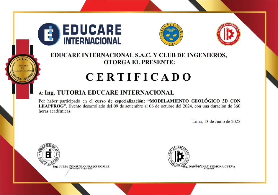 Certificado del Curso
